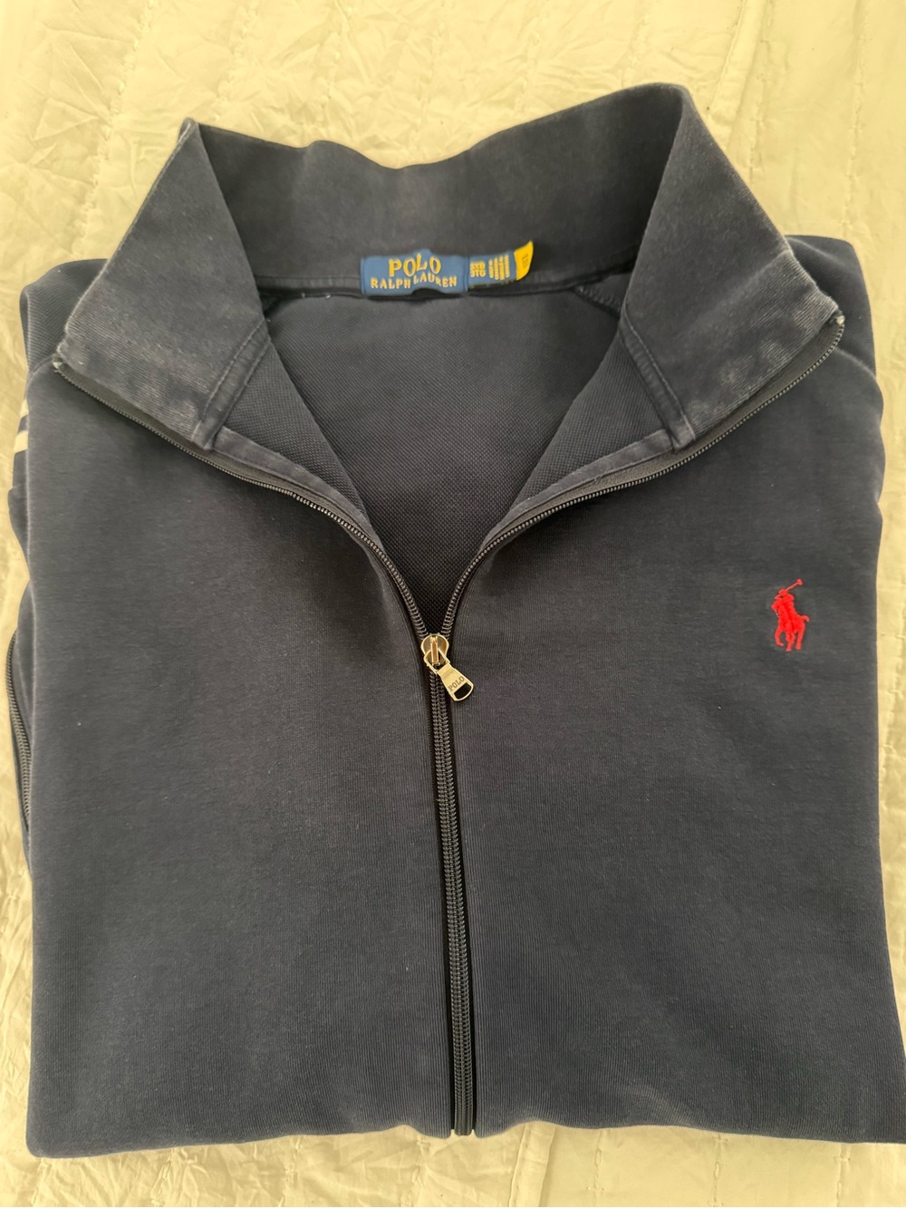 Polo by Ralph Lauren Navy Zip-Up Jacket with Red Pony Logo